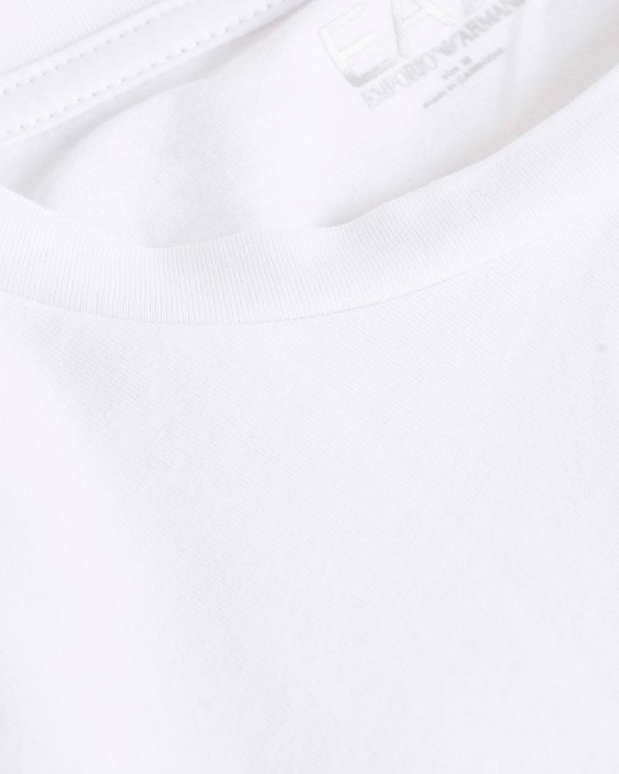 Herre | T-Shirts | EA7 | Logo Crew Neck Long Sleeve Tee White