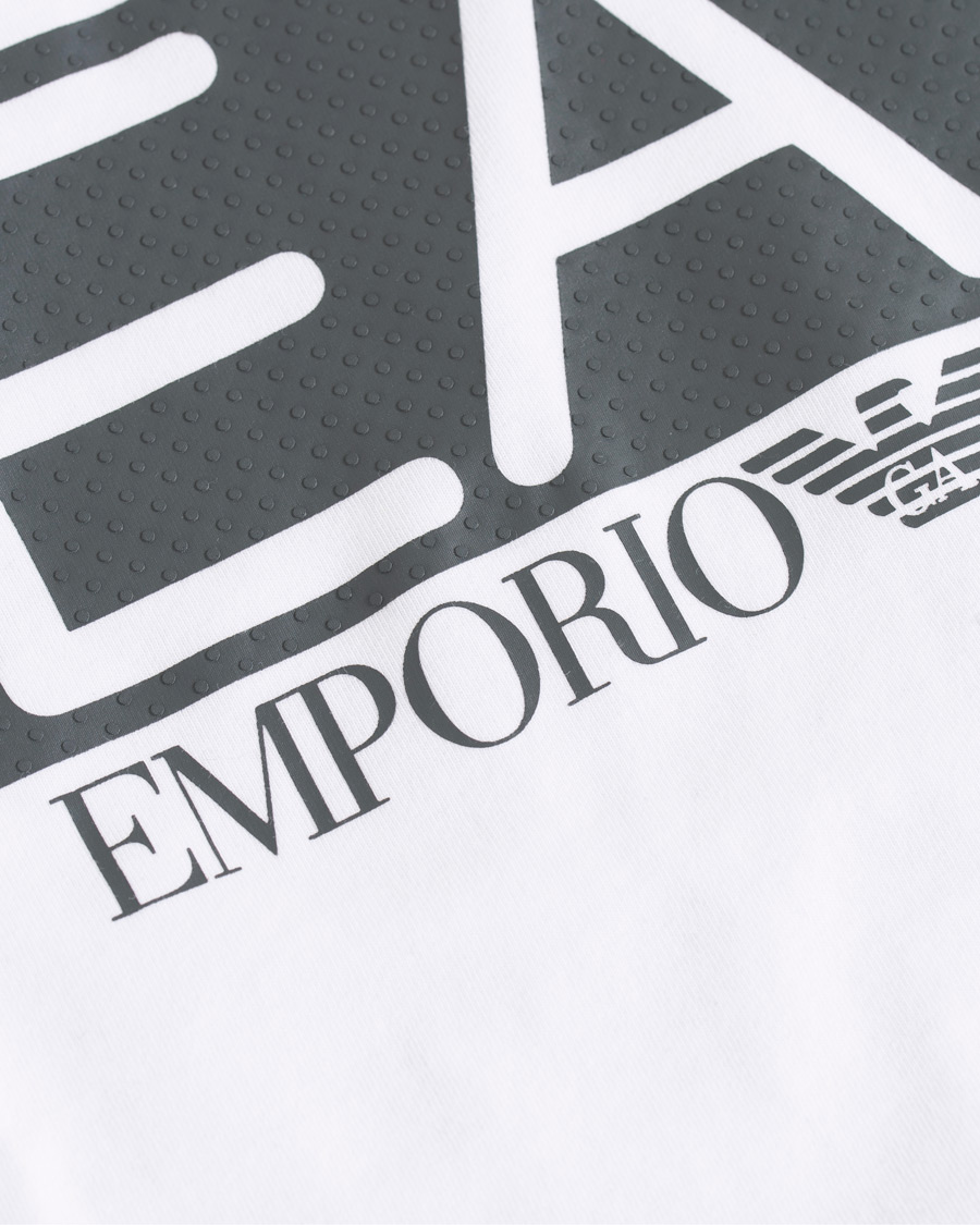 Herre | T-Shirts | EA7 | Logo Crew Neck Long Sleeve Tee White