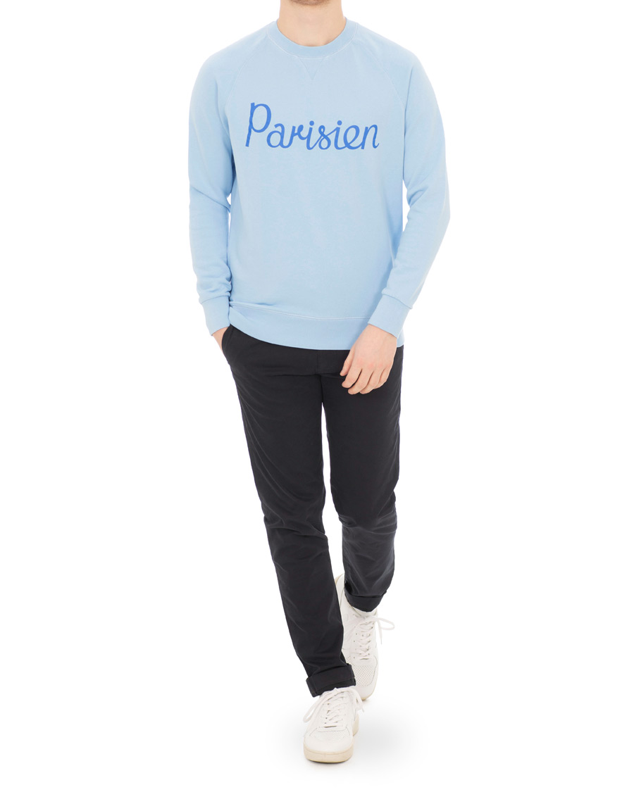 Herre | Trøjer | Maison Kitsuné | Sweatshirt Parisien Light Blue