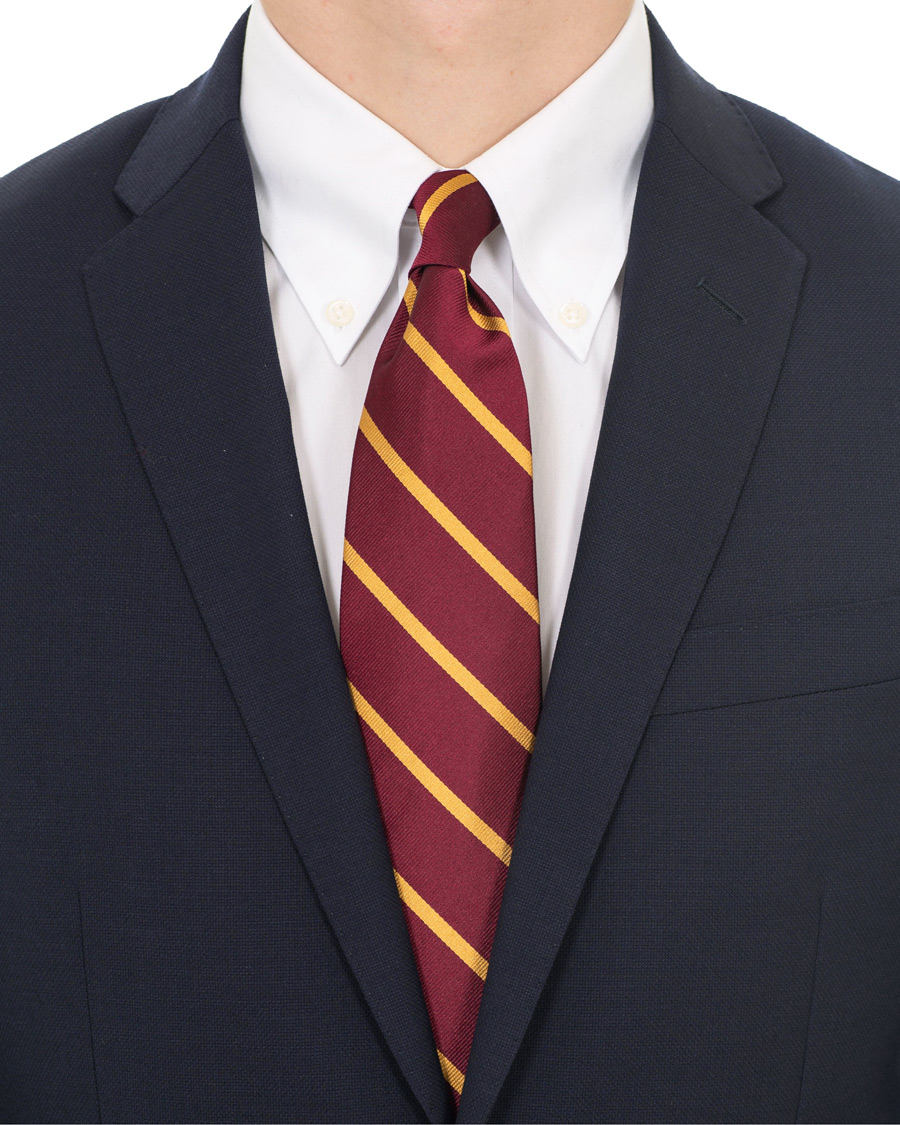 Herre | Brooks Brothers Striped Tie 8 cm Burgundy | Brooks Brothers | Striped Tie 8 cm Burgundy