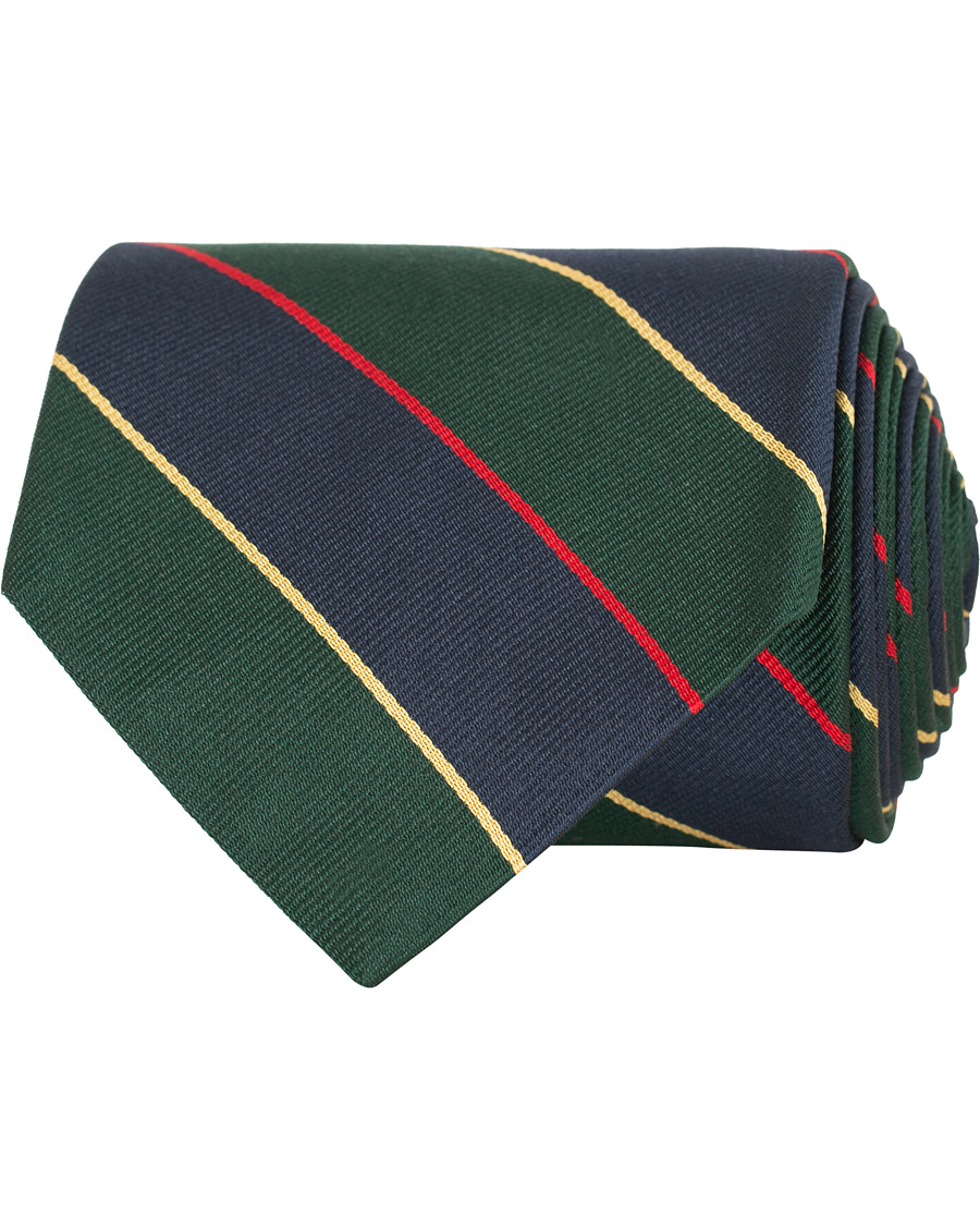 Herre | Brooks Brothers Striped Tie 8 cm Green | Brooks Brothers | Striped Tie 8 cm Green