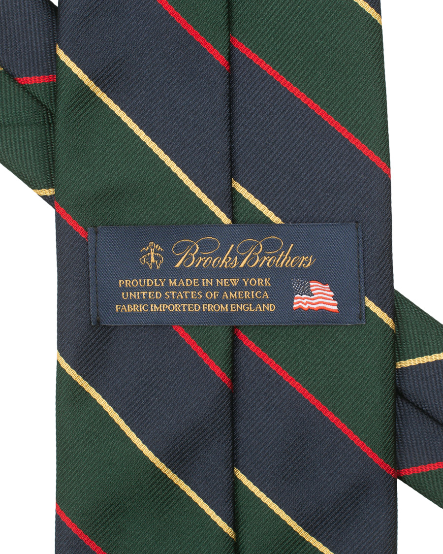 Herre | Brooks Brothers Striped Tie 8 cm Green | Brooks Brothers | Striped Tie 8 cm Green