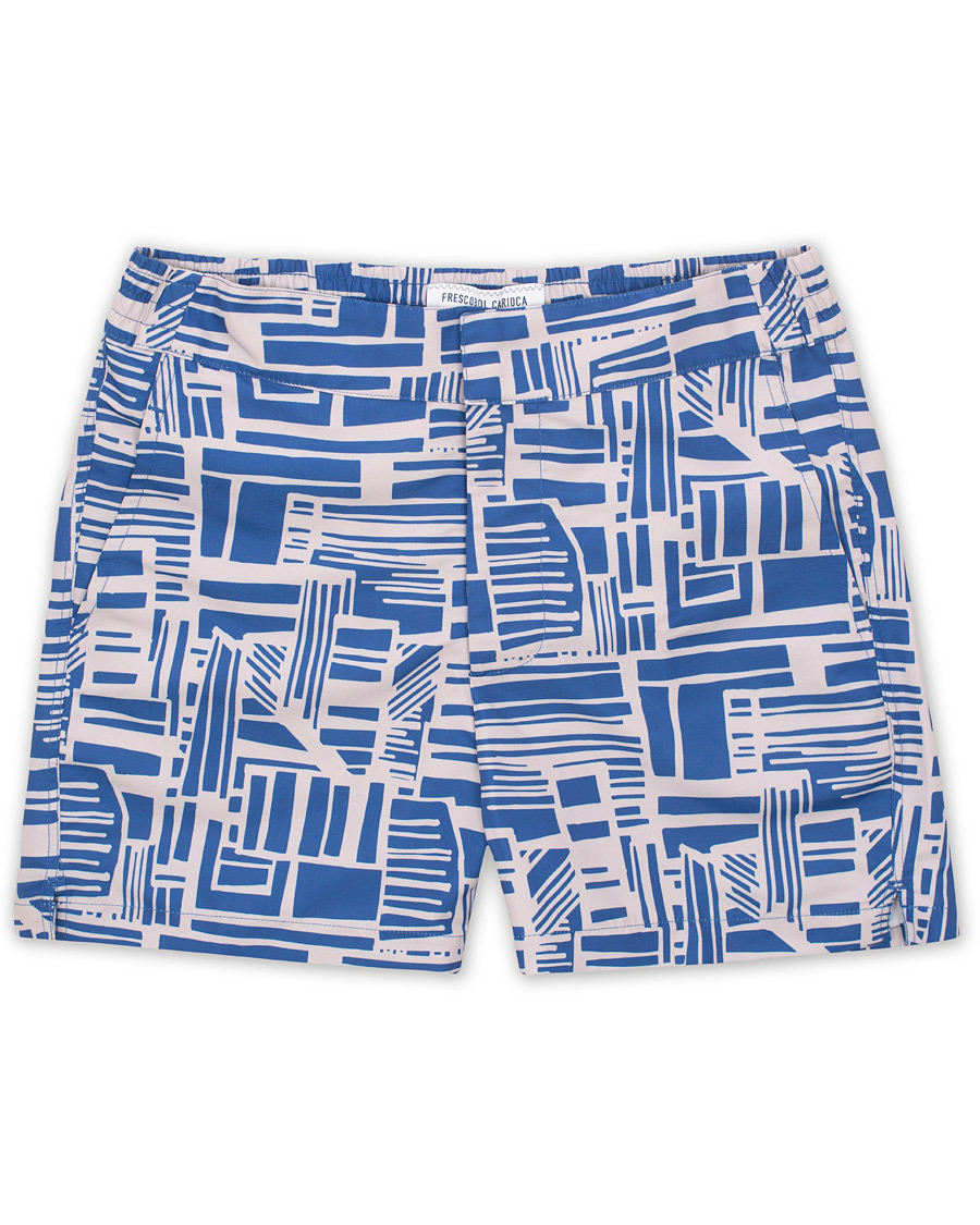 Herre | Badebukser | Frescobol Carioca | Classic Short Swimshorts Linha Navy/Smoke Grey
