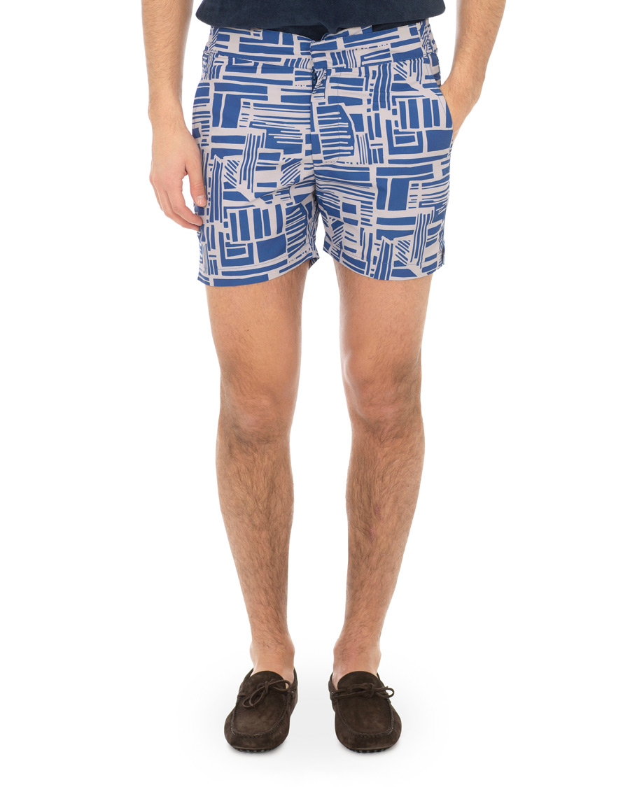 Herre | Badebukser | Frescobol Carioca | Classic Short Swimshorts Linha Navy/Smoke Grey