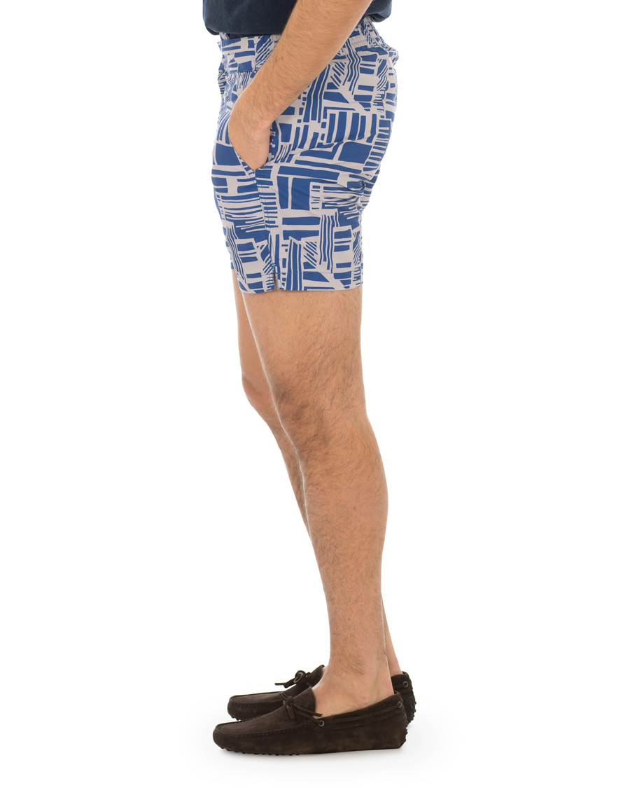 Herre | Badebukser | Frescobol Carioca | Classic Short Swimshorts Linha Navy/Smoke Grey