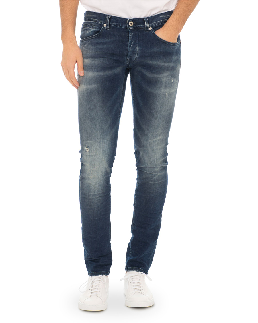 Herre | Jeans | Dondup | George Shredded Jeans Blue