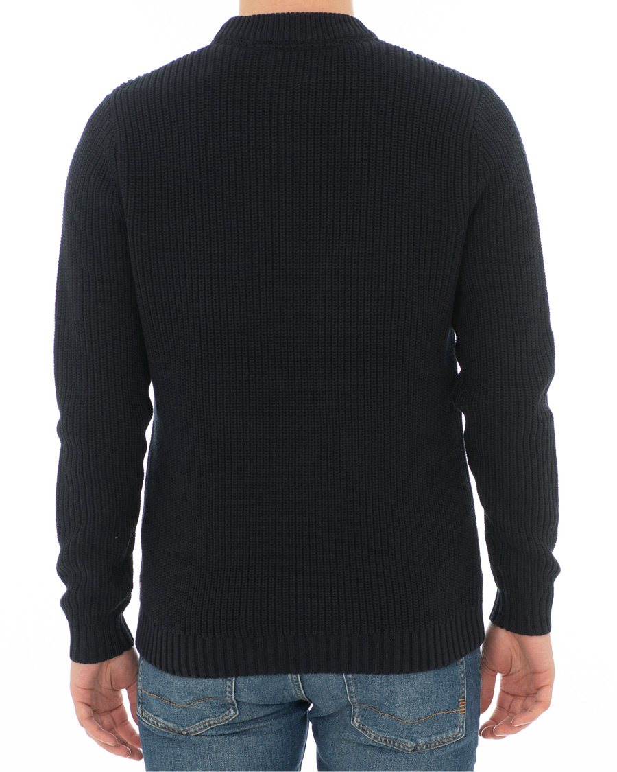 Herre | Trøjer | Lexington | Herman Ribbed Crew Neck Deep Marine Blue