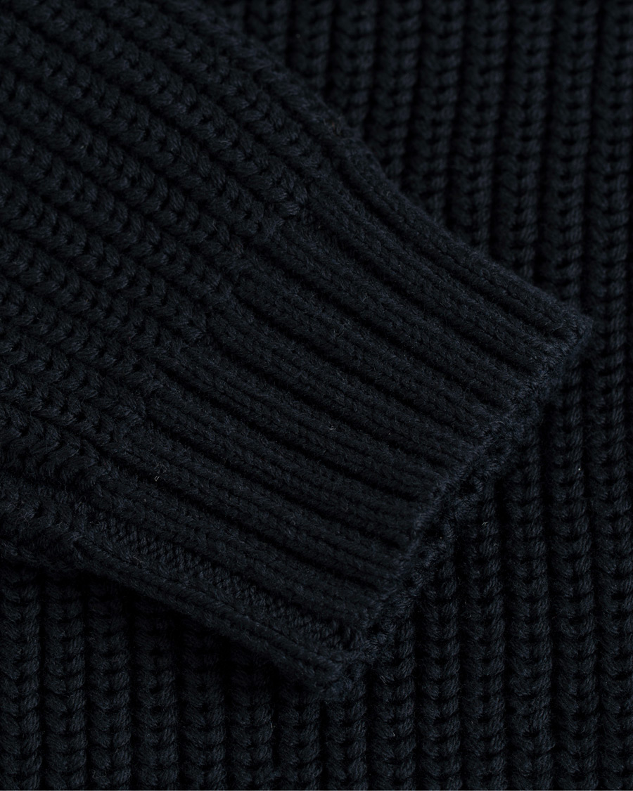 Herre | Trøjer | Lexington | Herman Ribbed Crew Neck Deep Marine Blue