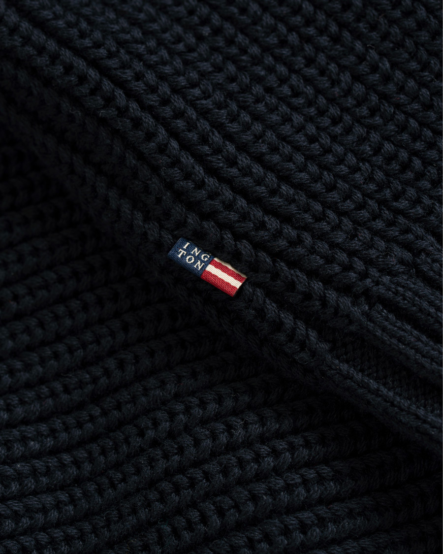 Herre | Trøjer | Lexington | Herman Ribbed Crew Neck Deep Marine Blue