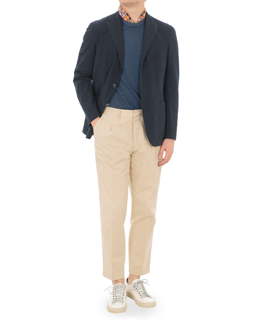 Herre | Blazere & jakker | The Gigi | Art Tonal Micro Check Blazer Dark Blue