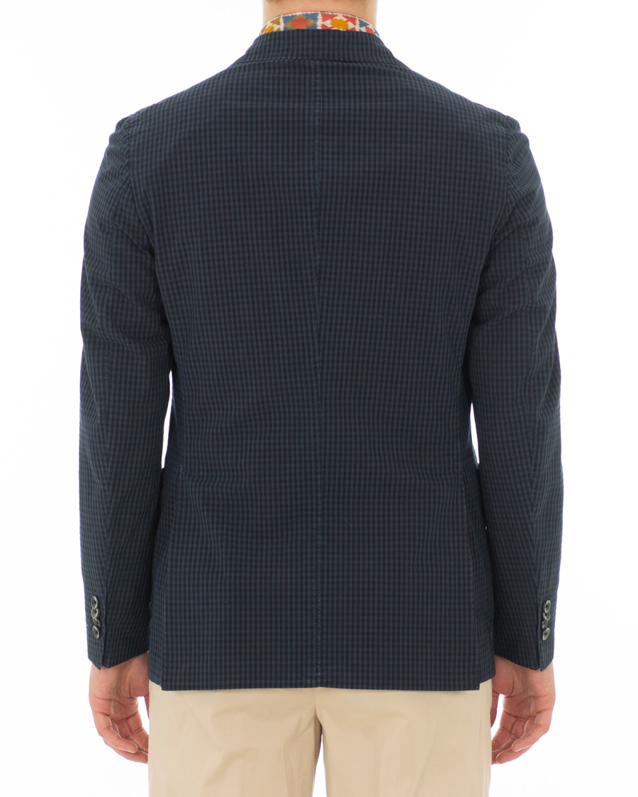 Herre | Blazere & jakker | The Gigi | Art Tonal Micro Check Blazer Dark Blue