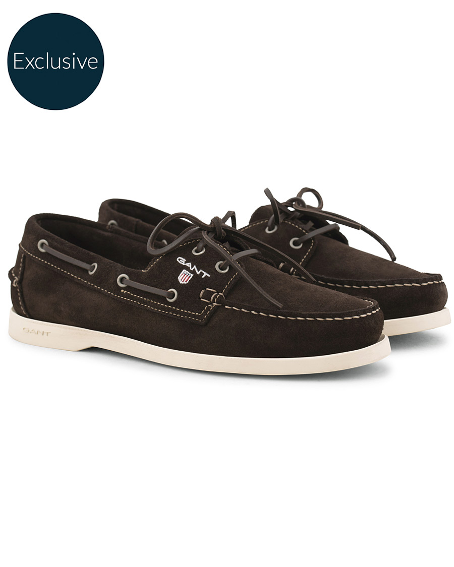 Herre | GANT Exclusively Made For Care of Carl Boatshoe Dark Brown Suede | GANT | Exclusively Made For Care of Carl Boatshoe Dark Brown Suede