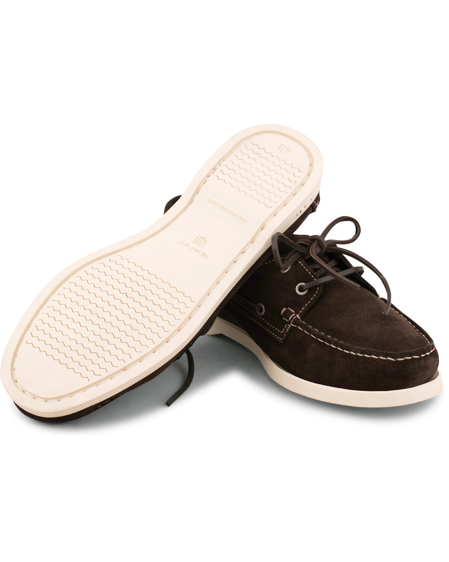 Herre | GANT Exclusively Made For Care of Carl Boatshoe Dark Brown Suede | GANT | Exclusively Made For Care of Carl Boatshoe Dark Brown Suede