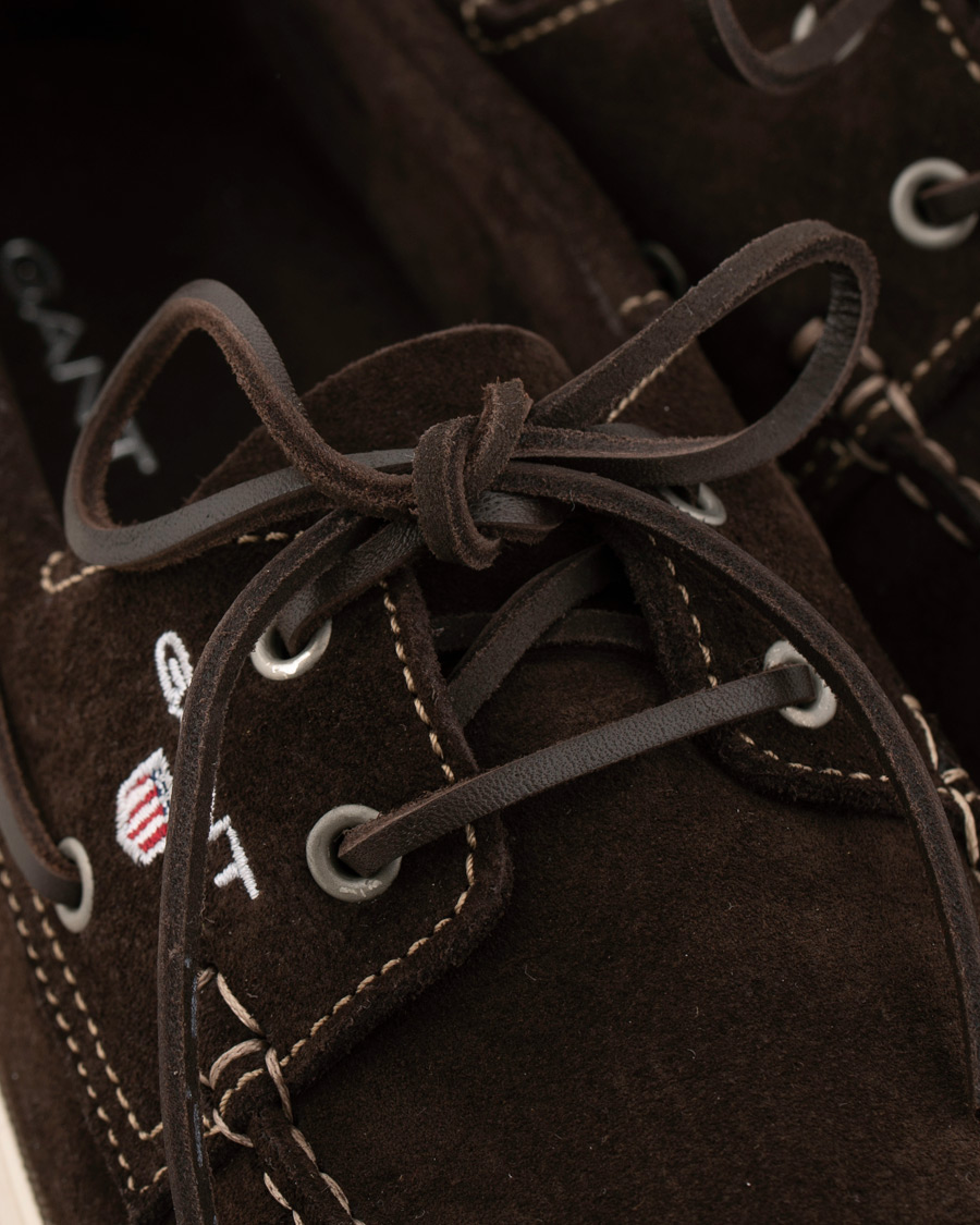 Herre | GANT Exclusively Made For Care of Carl Boatshoe Dark Brown Suede | GANT | Exclusively Made For Care of Carl Boatshoe Dark Brown Suede