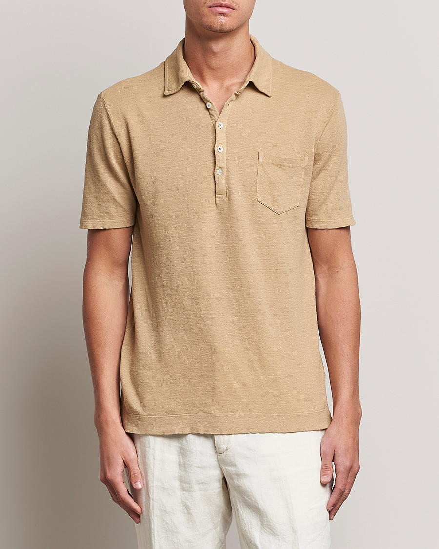 Herre |  | Massimo Alba | Wembley Linen Polo Sand