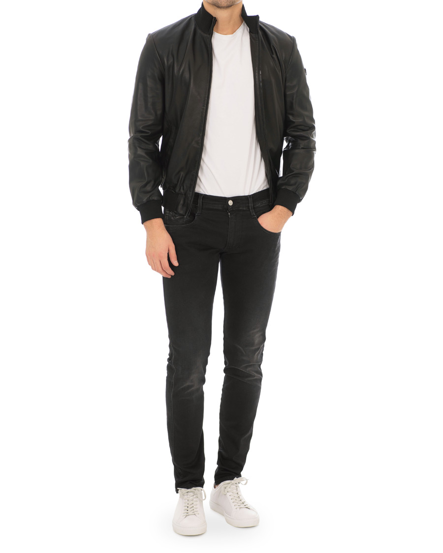 Herre | Jakker | Emporio Armani | Leather Jacket Black