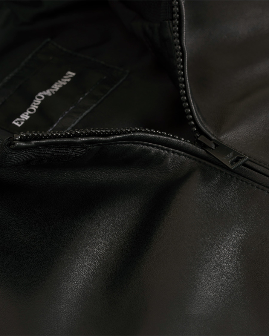 Herre | Jakker | Emporio Armani | Leather Jacket Black