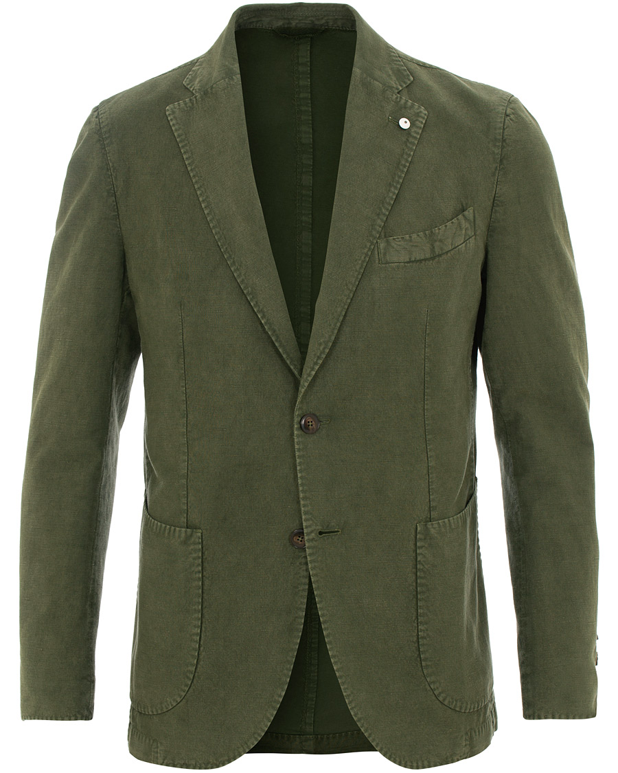 Herre | Blazere & jakker | L.B.M. 1911 | Jack Regular Fit Linen Blazer Military Green