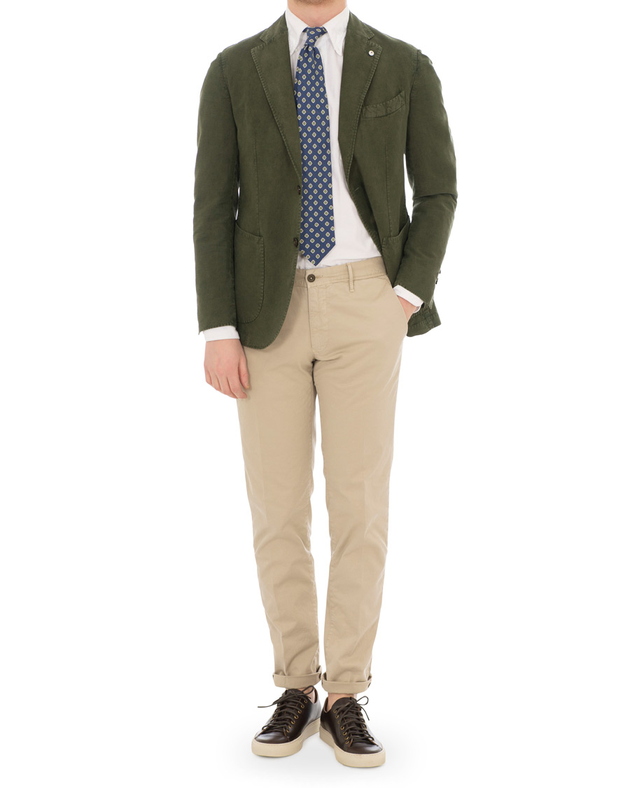 Herre | Blazere & jakker | L.B.M. 1911 | Jack Regular Fit Linen Blazer Military Green