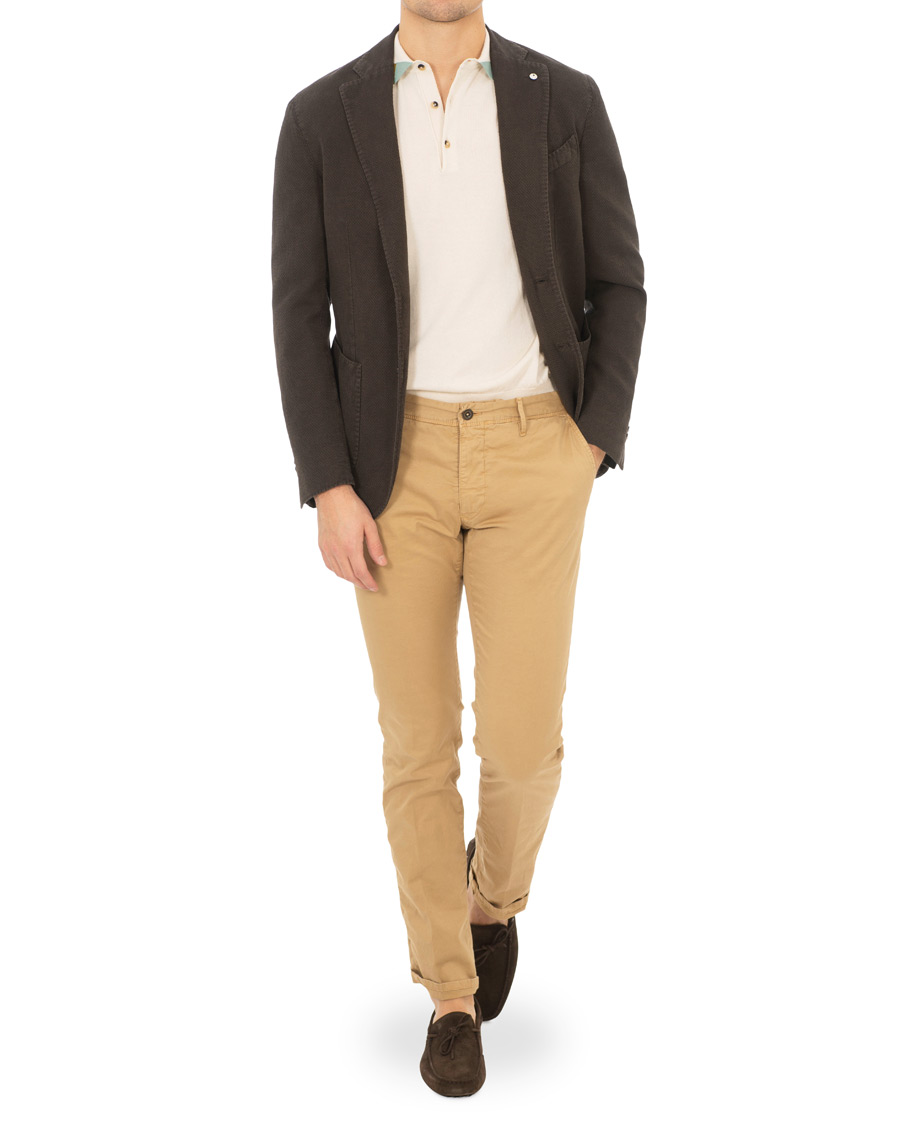 Herre | Blazere & jakker | L.B.M. 1911 | Jack Regular Fit Structured Linen Blazer Dark Brown