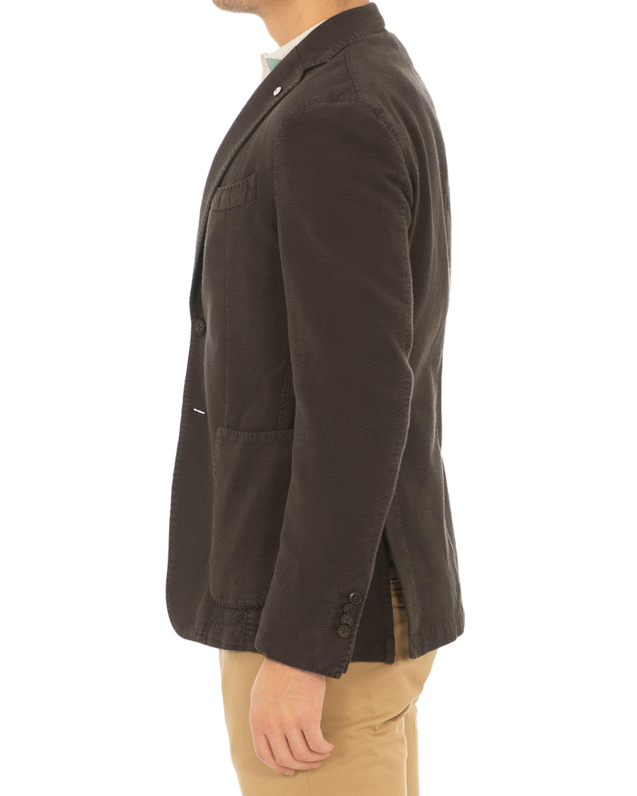 Herre | Blazere & jakker | L.B.M. 1911 | Jack Regular Fit Structured Linen Blazer Dark Brown
