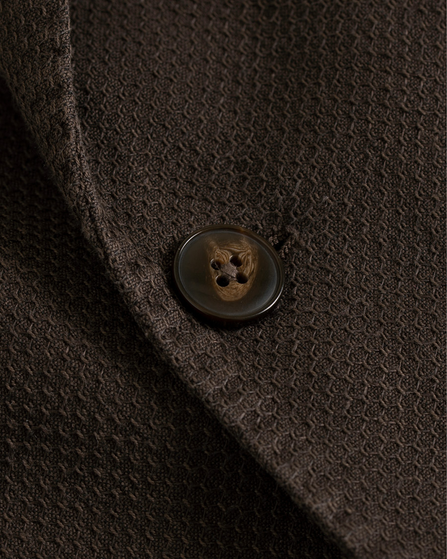 Herre | Blazere & jakker | L.B.M. 1911 | Jack Regular Fit Structured Linen Blazer Dark Brown
