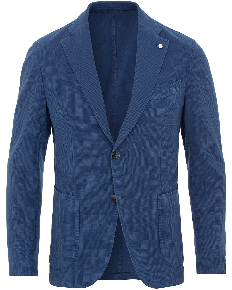 Herre | Blazere & jakker | L.B.M. 1911 | Jack Slim Fit Cotton Stretch Structured Blazer Dark Blue