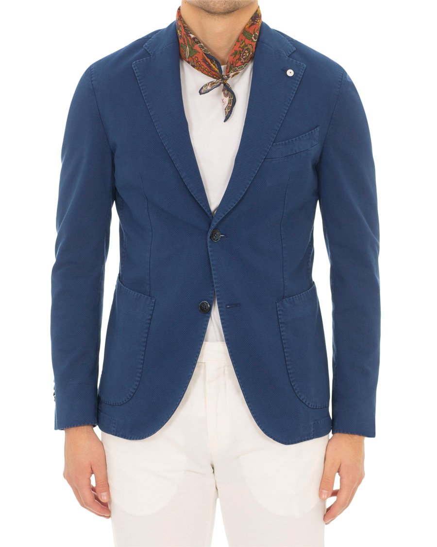 Herre | Blazere & jakker | L.B.M. 1911 | Jack Slim Fit Cotton Stretch Structured Blazer Dark Blue