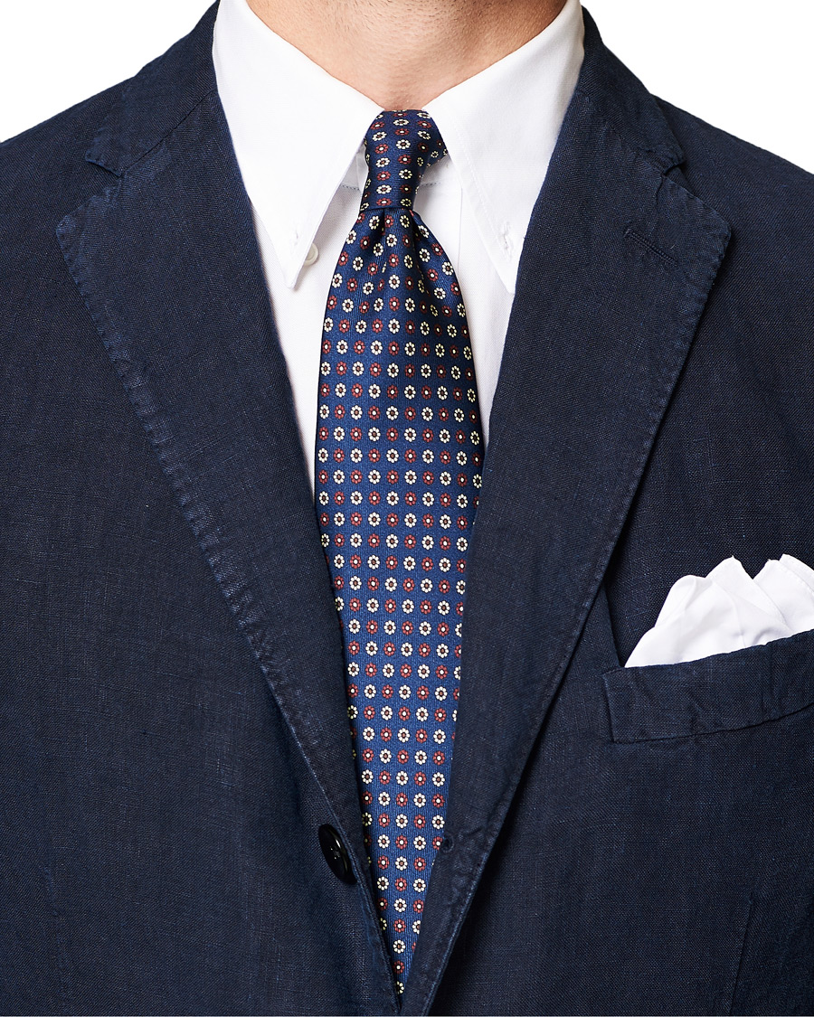 Herre | Drake's MTO Silk 8 cm Tie Navy | Drake's | MTO Silk 8 cm Tie Navy