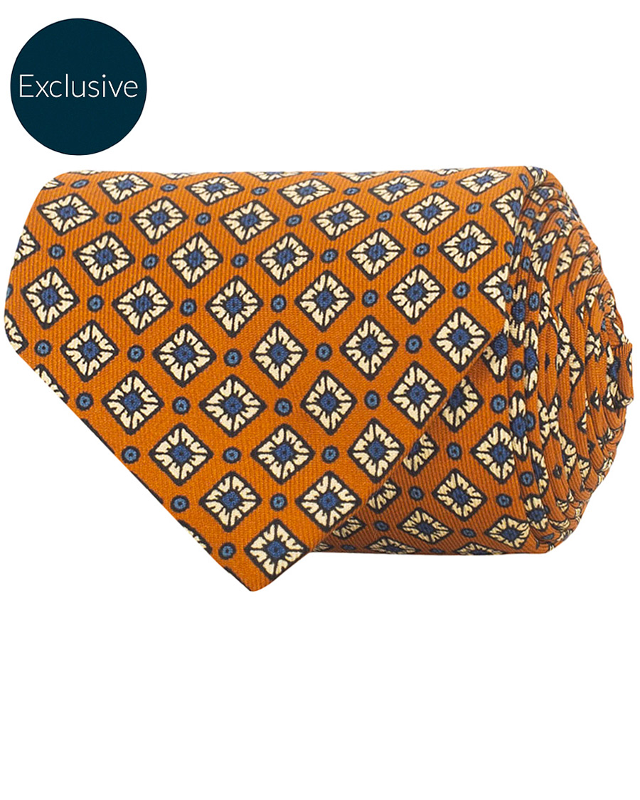 Herre | Drake's MTO Silk 8 cm Tie Rust | Drake's | MTO Silk 8 cm Tie Rust