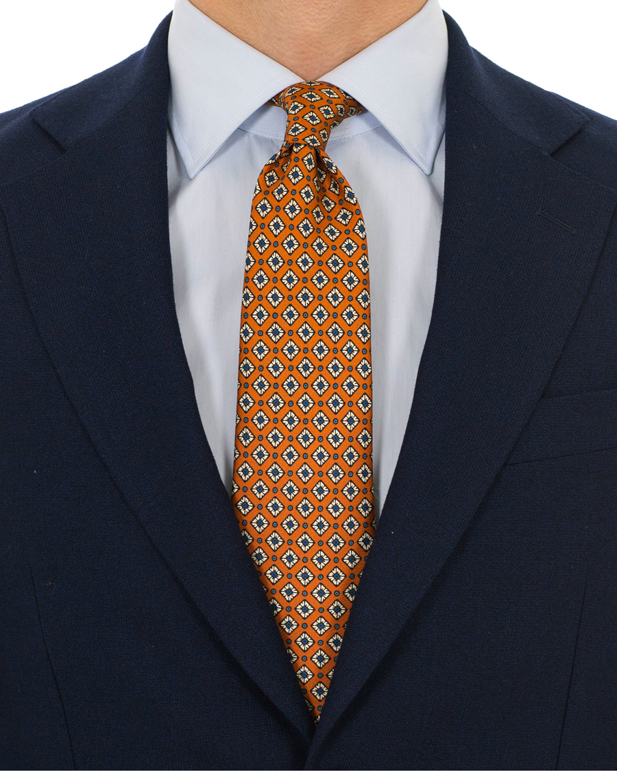 Herre | Drake's MTO Silk 8 cm Tie Rust | Drake's | MTO Silk 8 cm Tie Rust