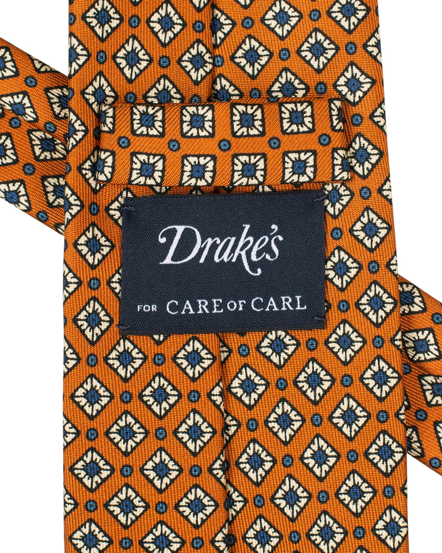 Herre | Drake's MTO Silk 8 cm Tie Rust | Drake's | MTO Silk 8 cm Tie Rust