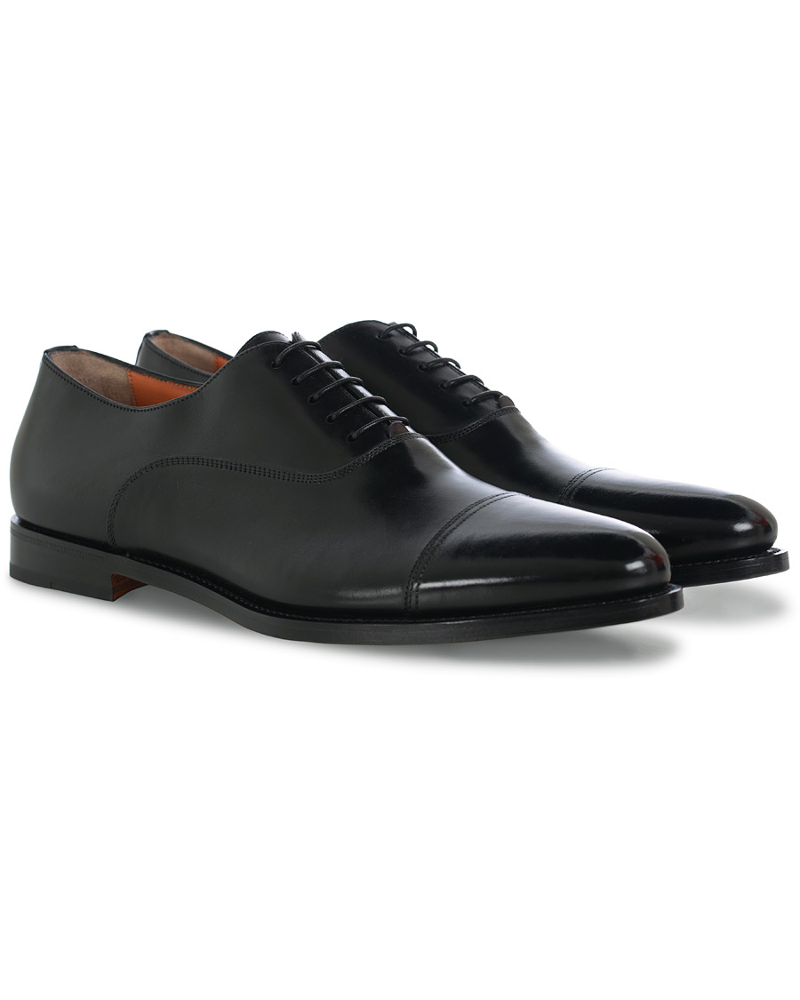 Herre | Santoni Wilson Oxford Black Calf | Santoni | Wilson Oxford Black Calf