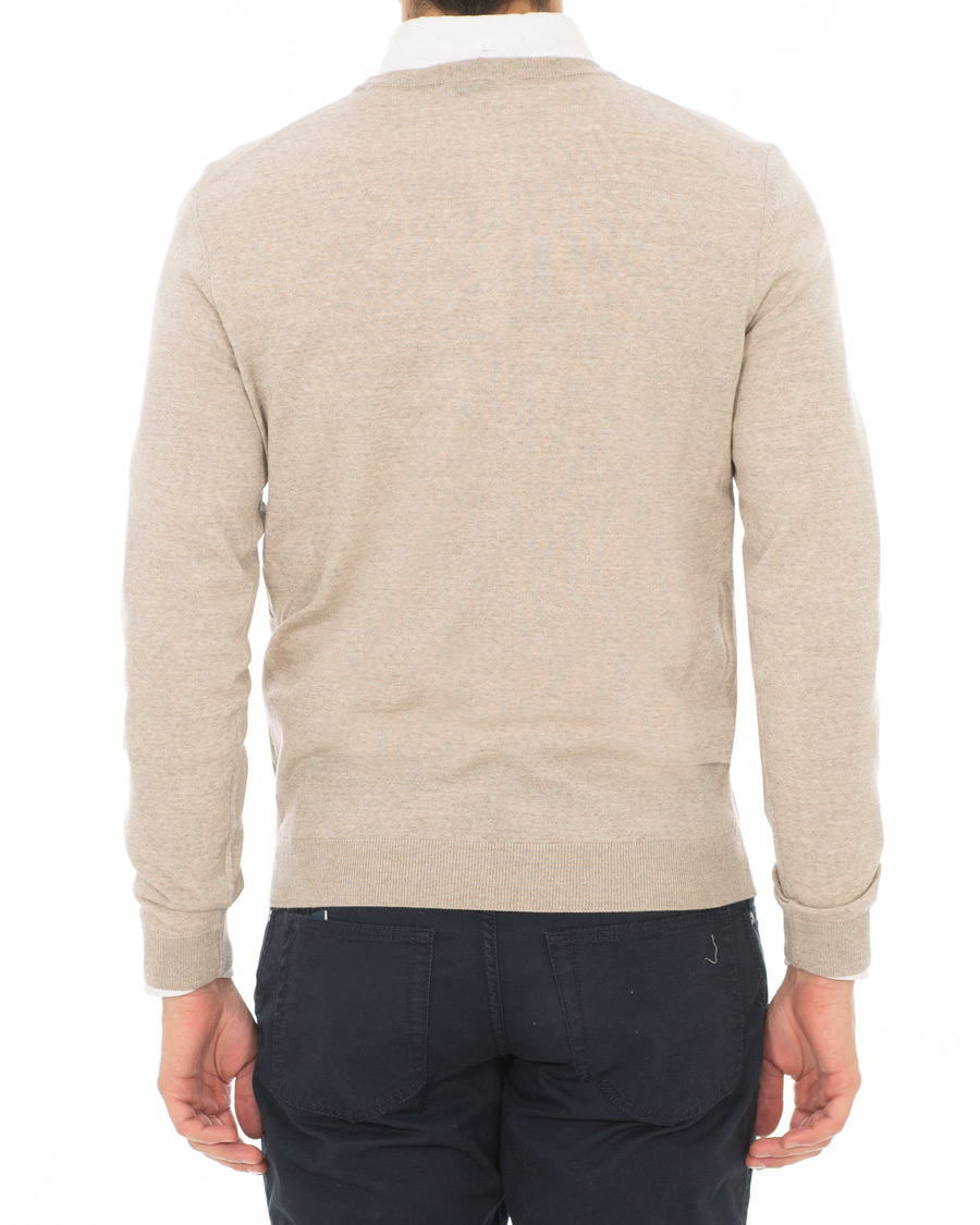 Herre | Trøjer | BOSS BLACK | BOSS Leno Merino Wool Crew Neck Pullover Beige