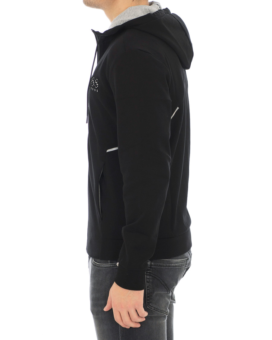 Herre | Trøjer | BOSS GREEN | BOSS Athleisure Saggy Full Zip Hoodie Black