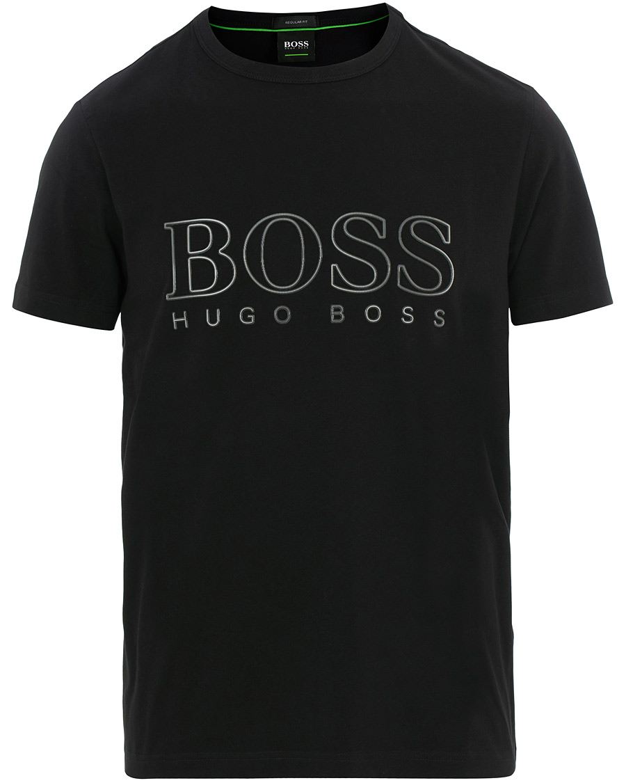 Herre | T-Shirts | BOSS GREEN | BOSS Athleisure Tee Logo Crew Neck Black