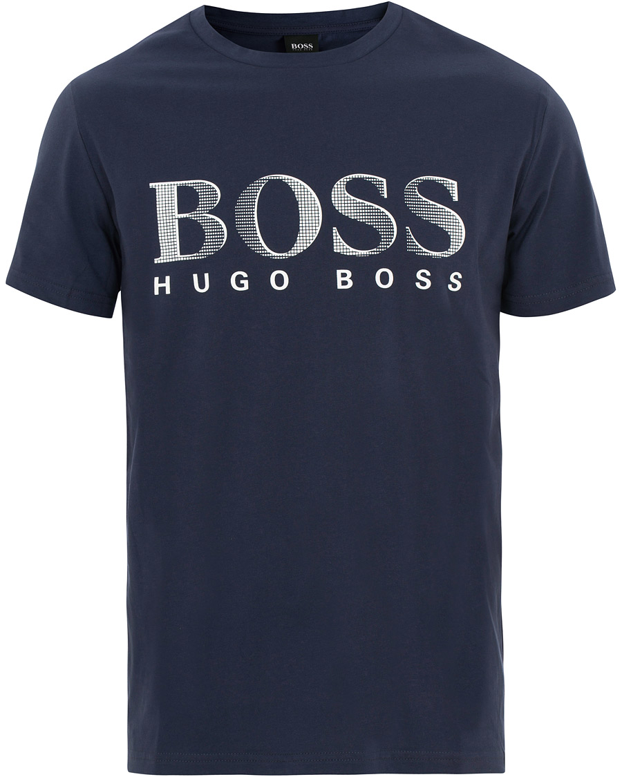Herre | T-Shirts | BOSS BLACK | BOSS Sun Protection Tee Navy