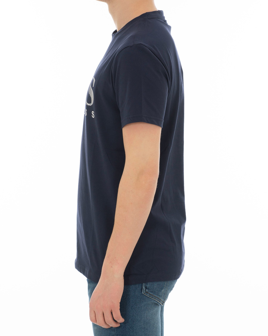Herre | T-Shirts | BOSS BLACK | BOSS Sun Protection Tee Navy