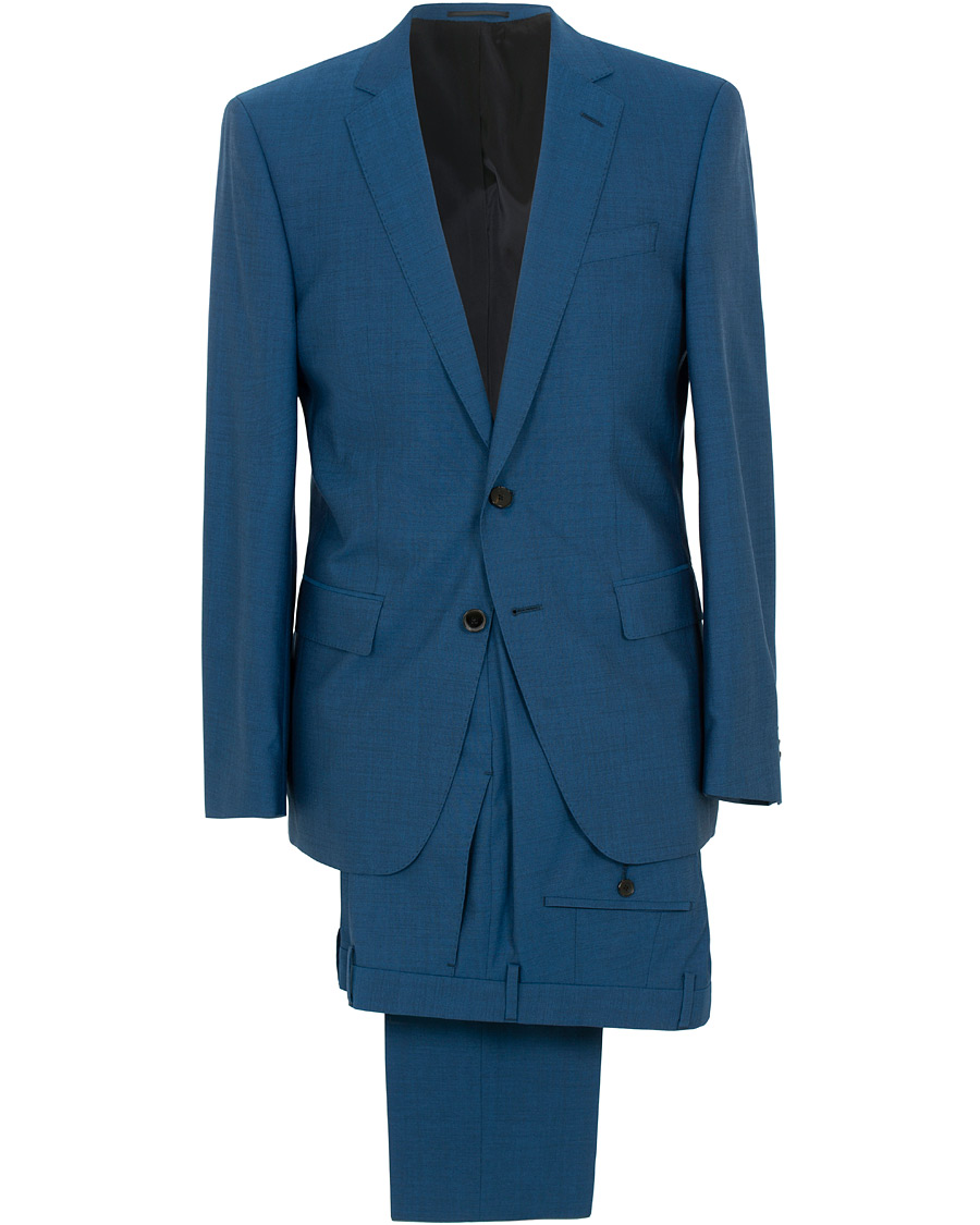 Herre | Jakkesæt | BOSS BLACK | BOSS Huge/Genius Stretch Wool Suit Blue