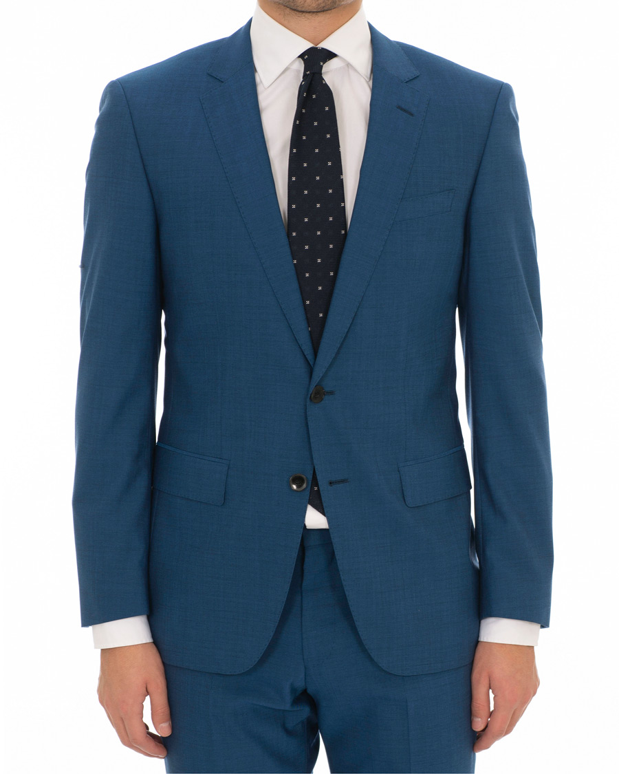Herre | Jakkesæt | BOSS BLACK | BOSS Huge/Genius Stretch Wool Suit Blue