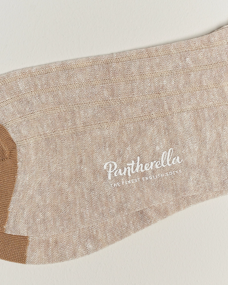 Herre | Undertøj | Pantherella | Hamada Linen/Cotton/Nylon Sock Beige