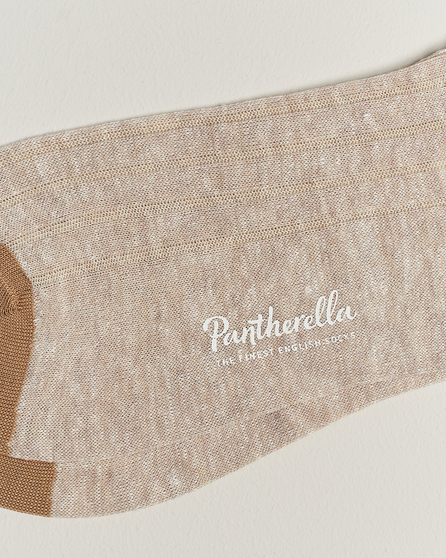 Herre | Basics | Pantherella | Hamada Linen/Cotton/Nylon Sock Beige