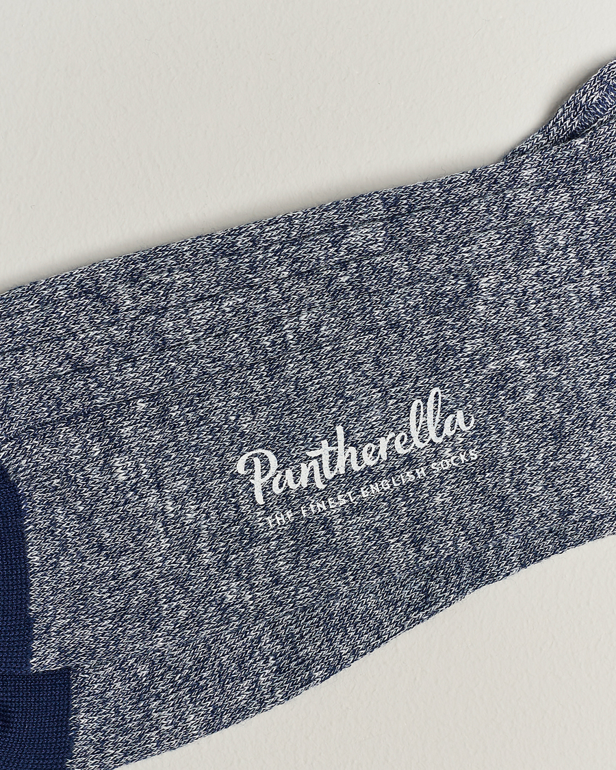 Herre | Afdelinger | Pantherella | Hamada Linen/Cotton/Nylon Sock Indigo