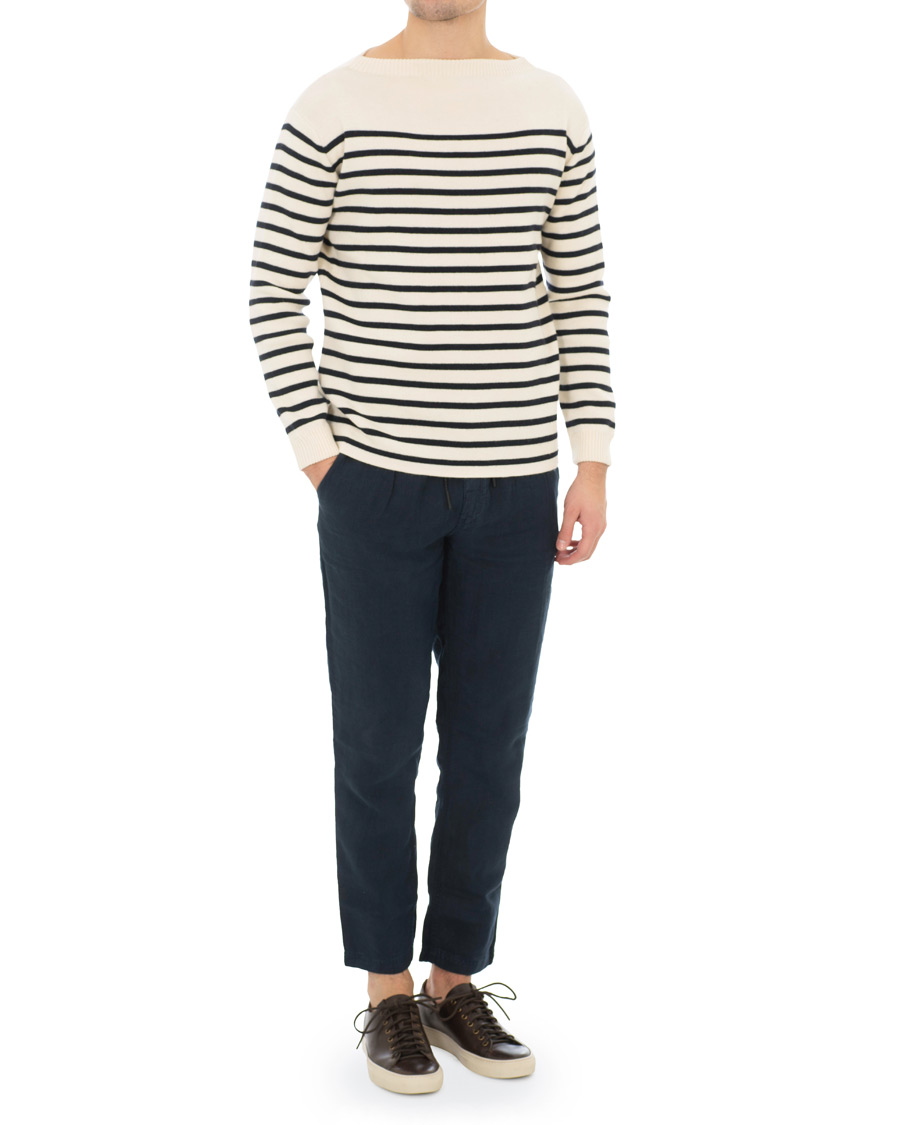 Herre | Trøjer | Andersen-Andersen | Marine Stripe Off White/Navy Blue