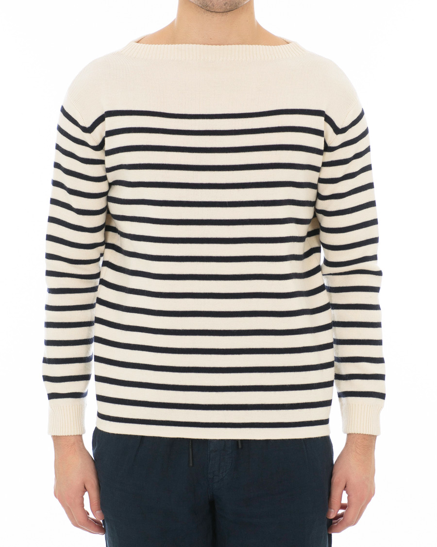 Herre | Trøjer | Andersen-Andersen | Marine Stripe Off White/Navy Blue