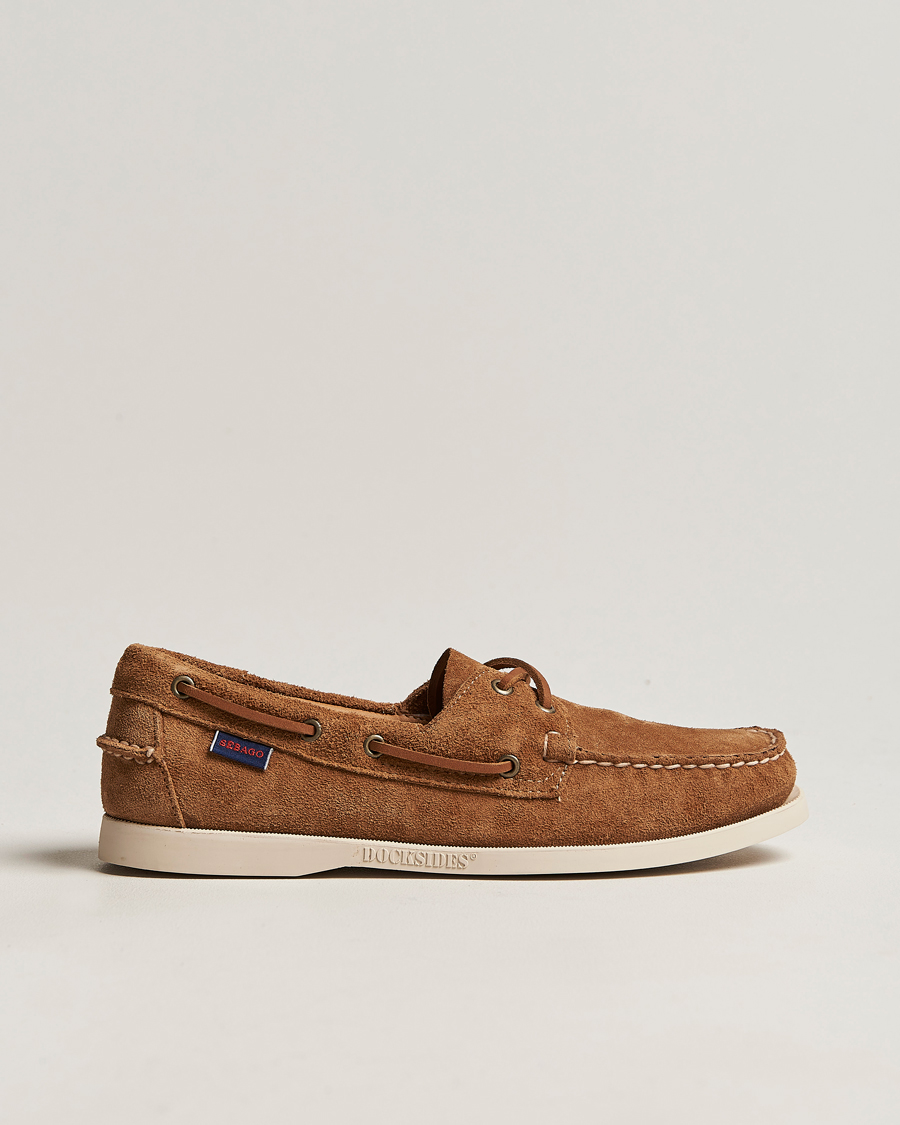 Herre | Sejlersko | Sebago | Docksides Suede Boat Shoe Brown Cognac