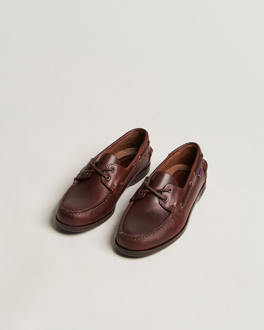 Herre |  | Sebago | Endeavor Oiled Leather Boat Shoe Brown