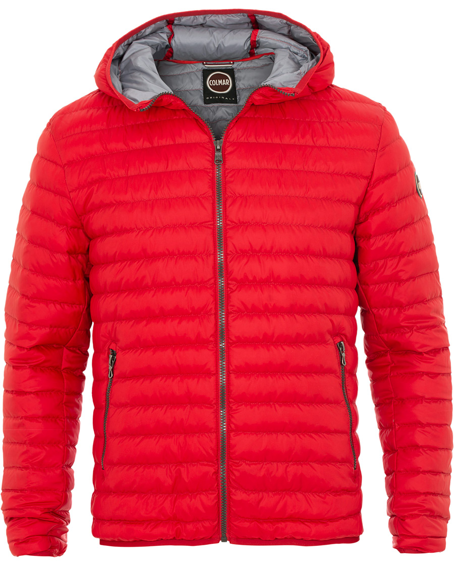 Herre | Jakker | Colmar | Lightweight Down Hooded Jacket Hermes Red