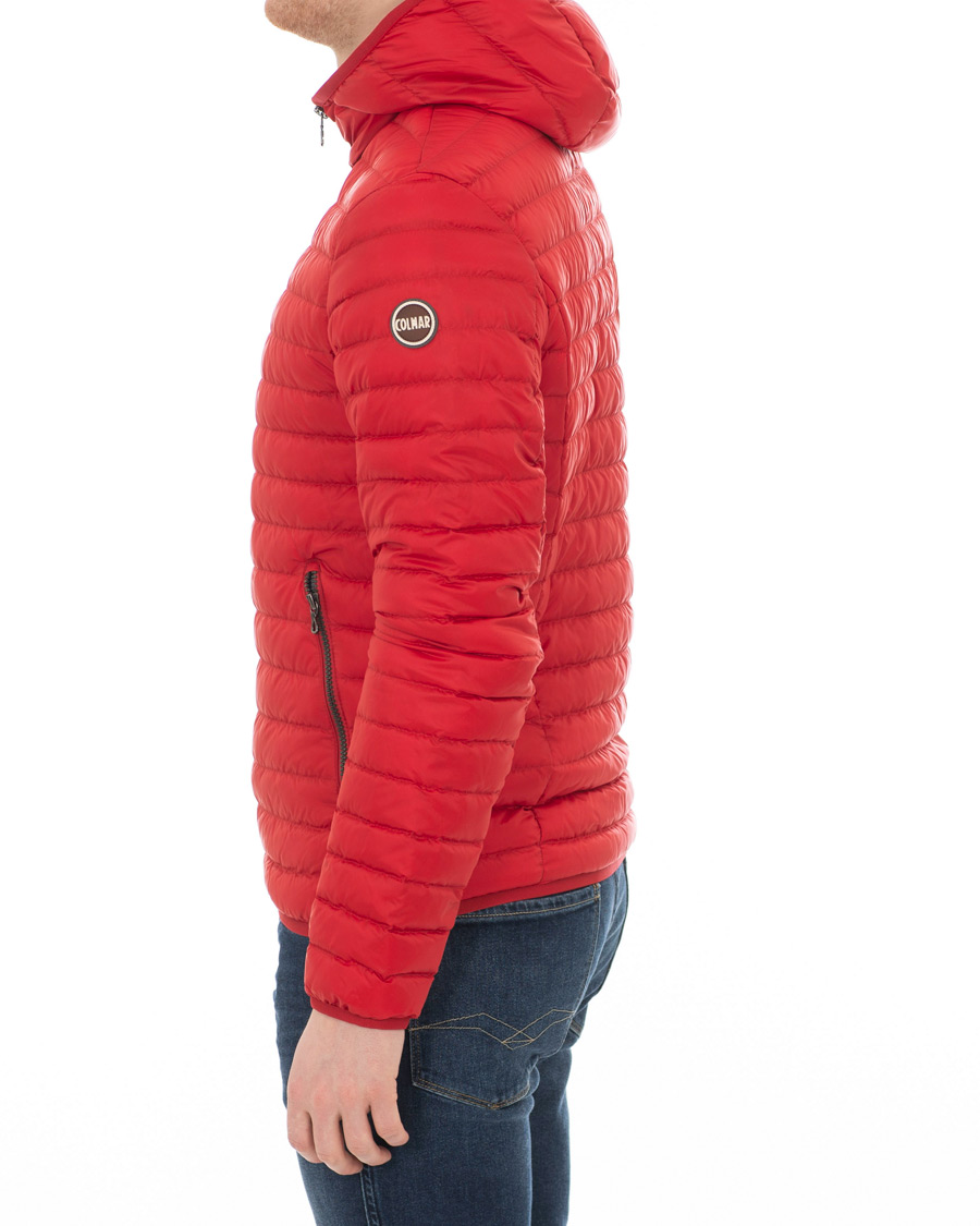 Herre | Jakker | Colmar | Lightweight Down Hooded Jacket Hermes Red