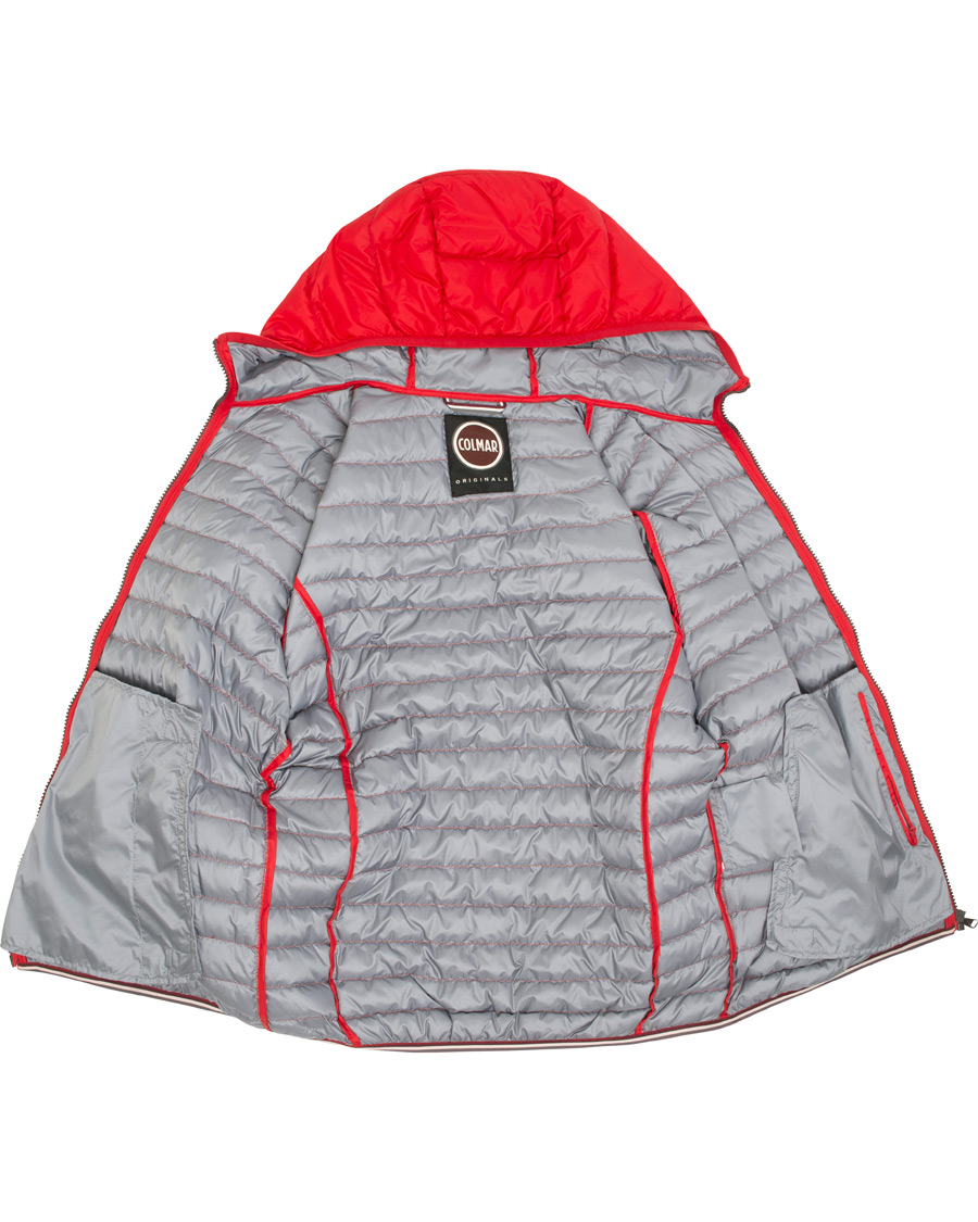 Herre | Jakker | Colmar | Lightweight Down Hooded Jacket Hermes Red